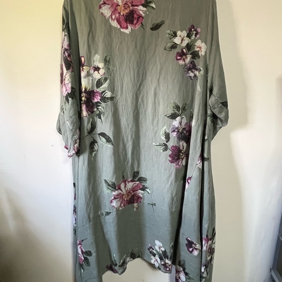 Made in Italy Linen Floral Cardigan Jacket - Picture 5 of 8